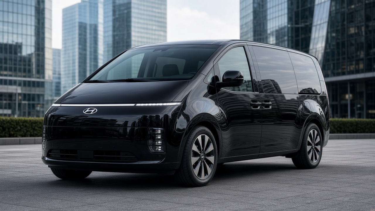 Hyundai Staria noir AMI DRIVE vue extérieure